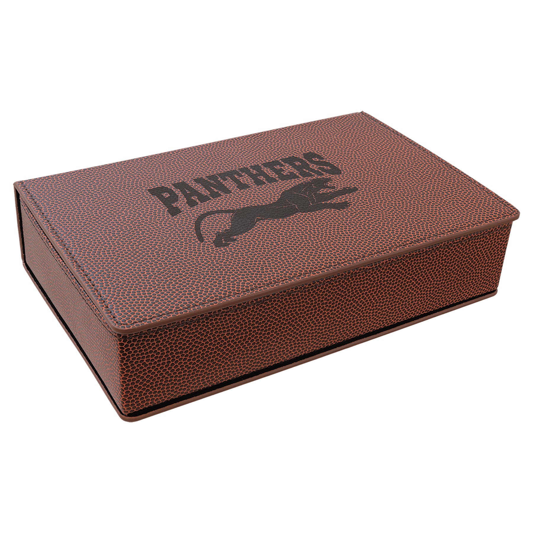 Football Leatherette Flask Gift Set - Image 2