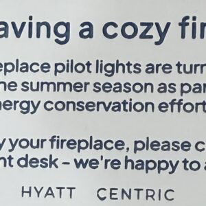 Fireplace Pilot Light Signs with 3M Backing